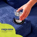 Ver mais imagens de Sofá Cama Nami 1,50m Xpand Tech Tecido Velourê Azul Cama Inbox