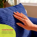 Ver imagem 6 de Sofá Cama Nami 1,50m Xpand Tech Tecido Velourê Azul Cama Inbox