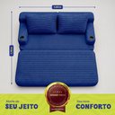Ver imagem 4 de Sofá Cama Nami 1,50m Xpand Tech Tecido Velourê Azul Cama Inbox
