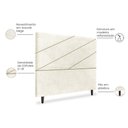 Ver imagem 3 de Cabeceira Estofada Queen Cristal 160cm Boucle Bege