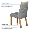 Ver imagem 7 de Kit de 4 Cadeiras para Sala de Jantar Luna Cinza/Cinamomo/Linho Prata