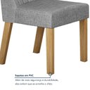 Ver imagem 6 de Kit de 4 Cadeiras para Sala de Jantar Luna Cinza/Cinamomo/Linho Prata