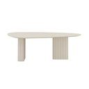 Ver imagem 2 de Mesa com Tampo Orgânico com Vidro Isis Bege/Off White