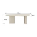Ver imagem 3 de Mesa com Tampo Orgânico com Vidro Isis Bege/Off White