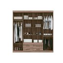 Ver imagem 3 de Guarda Roupa Casal 8 Portas e 4 Gavetas C/ Pés Nápoles Branco - Santos Andirá