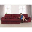 Ver imagem 1 de Sofá Fusion 3.60m Elétrico com Usb e Vibro Massagem - Vinho