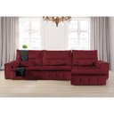 Ver imagem 3 de Sofá Fusion 3.60m Elétrico com Usb e Vibro Massagem - Vinho