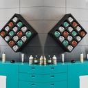 Ver imagem 1 de Kit 2 Nicho Decorativo Porta Toalha com 16 Nichos Multiuso Glamour:preto