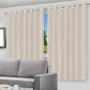 Ver imagem 1 de Cortina Blackout Bege C/ Ilhos - 280x250cm