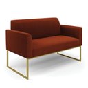 Ver imagem 1 de Sofá 2 Lugares Namoradeira Industrial Dourado Marisa Bouclê D03 - D’Rossi