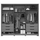 Ver imagem 3 de Guarda Roupa New Guarapari com 6 Portas e 6 Gavetas Móveis Rimo Carvalho/off White