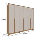 Ver imagem 7 de Guarda Roupa New Guarapari com 6 Portas e 6 Gavetas Móveis Rimo Carvalho/off White