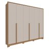 Guarda Roupa New Guarapari com 6 Portas e 6 Gavetas Móveis Rimo Carvalho/off White - 1