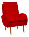 Ver imagem 1 de Poltrona Decorativa - Munique - Revestimento Suede Ladecor Estofados Vermelho