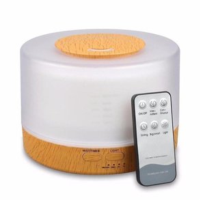 Difusor Aromatizador 500ml Com Controle Remoto Elétrico Led 7 Cores Luminária Aromaterapia