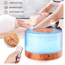 Ver imagem 3 de Difusor Aromatizador 500ml Com Controle Remoto Elétrico Led 7 Cores Luminária Aromaterapia