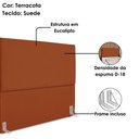 Ver imagem 4 de Cabeceira Queen 160 Cm com Frame Luna Suede Terracorta Artte