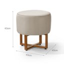 Ver imagem 2 de Puff Banqueta Base Ferro Moderno Tecido Veludo Pequim