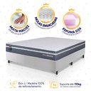 Ver imagem 4 de Conjunto Box Branco Cairo Cinza Molas Ensacadas Casal 138x188x64 - King House