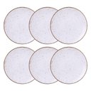 Ver imagem 1 de Jogo de Pratos Rasos 6 Pcs Rústico 25 Cm Porcelana Decorada Tramontina