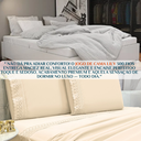 Ver imagem 3 de Conjunto Cama Casal Queen Size Lily 04 Pç Bordado 300 Fios:palha