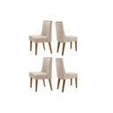 Ver imagem 1 de Cadeira Sala de Jantar Dafne Kit 4 Un Naturalle/suede Creme - Rufato