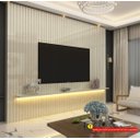 Ver imagem 3 de Painel para TV 2.3 Ripado com LED Nobre Off White - Gelius Móveis