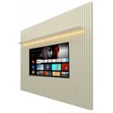 Ver imagem 1 de Painel para TV 2.3 Ripado com LED Nobre Off White - Gelius Móveis