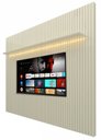 Ver imagem 1 de Painel para TV 2.3 Ripado com LED Nobre Off White - Gelius Móveis