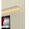 Painel para TV 2.3 Ripado com LED Nobre Off White - Gelius Móveis - 5