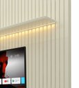 Ver imagem 5 de Painel para TV 2.3 Ripado com LED Nobre Off White - Gelius Móveis