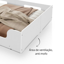 Ver imagem 4 de Cama Casal Montessoriana Infantil Princesa Moderna Manina/manino Mdf C/ Colchão Toraflex - Branco