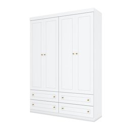 Quarto de Bebê Mississipi 4 Portas com Berço Montessoriano Americano Branco HP - Henn - 2