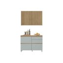 Ver imagem 6 de Kit de Cozinha Completa 2 Peças Rainha (1aéreo+1balcão) C2p44 Branca/nature - Nesher