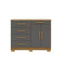 Ver imagem 1 de Cômoda Quarto 122cm com 2 Portas Sapateira Vitória Nature/alasca V01 - D’Rossi