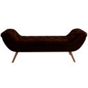 Ver imagem 5 de Kit Cabeceira Cama Box Casal 195 Cm Madrid com Puff Recamier Santorini Couríssimo Marrom - Lyam