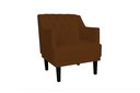 Ver imagem 2 de Kit 2 Poltronas Decorativa Alice Suede Marrom Pés Madeira Ms Decor