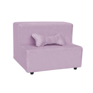Escada Pet 2 Degraus para Cachorros Almofadada em Veludo Várias Cores Rampa Brinde Pet Luxo Conforto