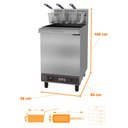 Ver imagem 2 de Fritador a Gás Industrial 45l Premium 3 Cestos Óleo Bp Zona Fria Fog 3 C - Metalcubas 220v 24389