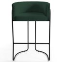 Ver imagem 5 de 2 Banquetas Base Aço Preto Betina C-117 Linho Verde Domi