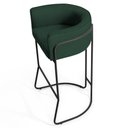 Ver imagem 4 de 2 Banquetas Base Aço Preto Betina C-117 Linho Verde Domi