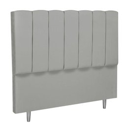 Cabeceira Casal Cinza Carla para Cama Box 140cm Estofada - 5