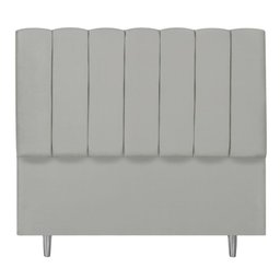 Cabeceira Casal Cinza Carla para Cama Box 140cm Estofada - 1