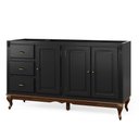 Ver imagem 1 de Balcão de Pia para Cozinha Hannover - M560703 Largura 160cm Cor Laca - Preta