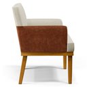 Ver imagem 7 de Kit 2 Poltronas Decorativas Vitória W01 Linho Bege/ Sintético Camel - Mpozenato