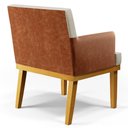Ver mais imagens de Kit 2 Poltronas Decorativas Vitória W01 Linho Bege/ Sintético Camel - Mpozenato
