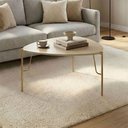 Ver imagem 1 de Mesa de Centro Bend Triangular MDF Metal Luna com Dourado Casa Lar Shop