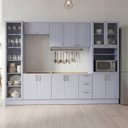 Ver imagem 1 de Cozinha Planejada 7 Peças sem Tampo com Cristaleira Marselha CabeCasa MadeiraOriginals Azul/Sereno