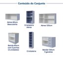 Ver imagem 6 de Cozinha Planejada 7 Peças sem Tampo com Cristaleira Marselha CabeCasa MadeiraOriginals Azul/Sereno