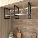 Ver imagem 4 de Suporte estilo industrial kit com 4 40x30 suporte industrial pratileira prateleira industrial